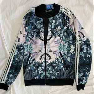 Adidas Floral Butterfly Graphic Zip Jacket